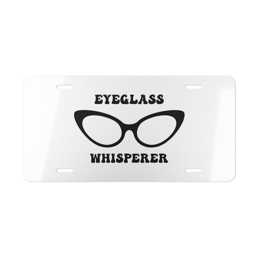 Vanity License Plate, Eyeglass Whisperer, Optical Decor, Optician Gift, Eye Care, Optometry Gift, Vision Specialist, Optometrist