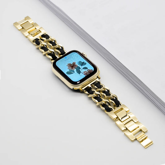 Strap For Apple Watch Ultra 49mm Band chain 45mm 41mm 38 42mm 40 44mm Bracelet Steel luxury iWatch series 8 7 6 se 5 4 3 Correa